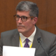 Dr. Andrew Baker, Hennepin County Medical Examiner, testifies as Hennepin County Judge Peter Cahill presides Friday, April 9, 2021